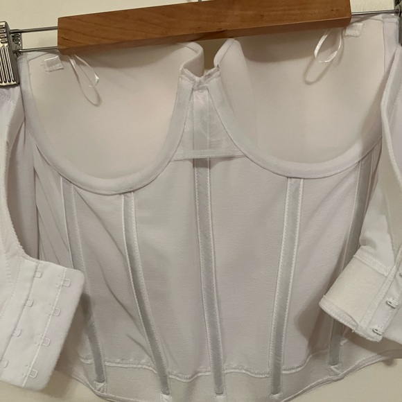 Maidenform White Nylon Strapless Bra Bustier Corset Size 36C 7715 Shaped Cup - Picture 2 of 9